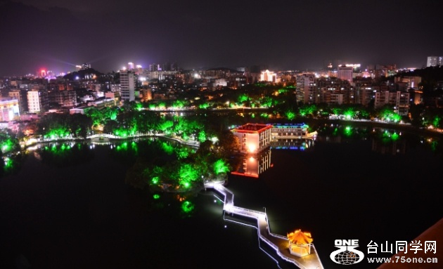 Night lake view